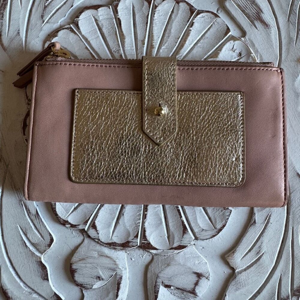 Margot Blush and Gold foldable wallet